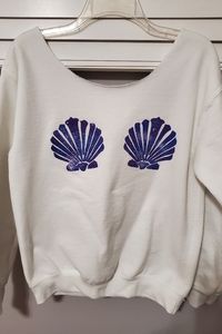 Mermaid Sweatshirt- off the shoulder